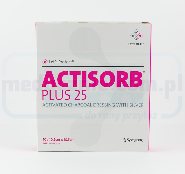 Actisorb Plus 10,5* 10,5 cm 1St. für infizierte Wunden